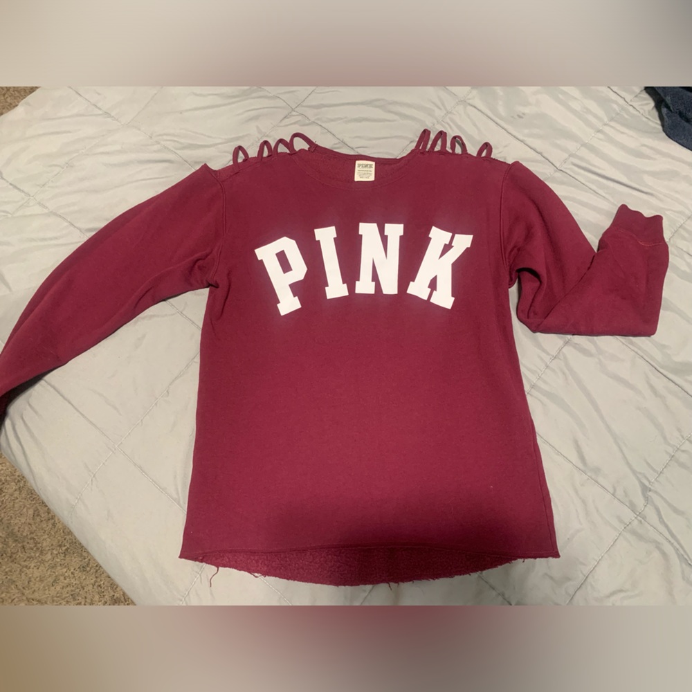 PINK Victoria's Secret Maroon Womens Sweatshirt